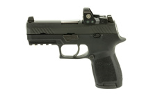 P320, Semi-automatic, Striker Fired, Compact, 9MM, 3.9", Polymer, Nitron, Polymer, 10Rd, Romeo1 Reflex Sight 320C-9-BSS-RX-10