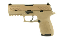 P320, Semi-automatic, Striker Fired, Compact, 9MM, 3.9", Polymer, Flat Dark Earth, Polymer, 10Rd, Night Sights 320C-9-FDE-10