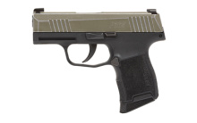 P365, Striker Fired, Semi-automatic, Polymer Frame Pistol, Sub-Compact, 9MM, 3.1" Barrel, Distressed Olive Drab Green Slide, Black Frame, XRAY3 Day/Night Sights, 10 Rounds, 2 Magazines 365-9-BXR3-DC