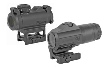 ROMEO-MSR COMBO KIT, Includes ROMEO MSR Red Dot and JULIET3 MICRO Magnifier, 1-3X, Matte Black Finish, Absolute Cowitness Height Red Dot Mount, Push Button Flip-to-Side Magnifier Mount SORJ72001