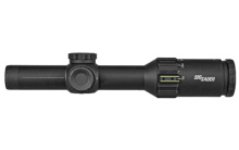 TANGO6T Rifle Scope, 1-6X24MM, 30MM, FFP, 556-762 Horseshoe Illuminated Reticle, 0.2 MRAD Adjustments, Capped Turret, Black Finish SOT61131