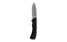 Ace, Fixed Blade Knife, 3.8" Straight Edge Clip Point, Black Molded Handle, 7Cr17MoV Stainless Steel, Stonewash Finish, Silver, Includes Plastic Sheath SOG-ACE1001-CP