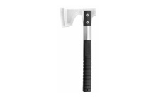 Camp Axe, 3.1" Straight Edge, Black Glass-Reinforced Nylon Handle, 420 Stainless Steel, Satin Finish, Black, Includes Glass-Reinforced Nylon Sheath SOG-CH1001-CP