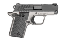911, 1911 Micro Compact, 380ACP, 2.7" Barrel, Alloy Frame, Titanium Cerakote Finish, Black NitrideSlide, 2 Magazines, 1-6Rd & 1-7Rd, G10 Grips, Tritium Night Sights PG9109TN