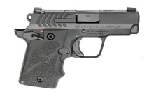 911, 1911 Micro Compact, 9MM, 3" Barrel, Alloy Frame, Black Nitride Finish, 2 Magazines, 1-6Rd & 1-7Rd, Hogue Rubber Wrap Round Grip, Tritium Night Sights PG9119H