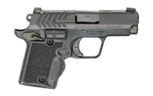 911, 1911 Micro Compact, 9MM, 3" Barrel, Alloy Frame, Black Nitride Finish, 2 Magazines, 1-6Rd & 1-7Rd, Viridian Green Grip Laser, Tritium Night Sights PG9119VG