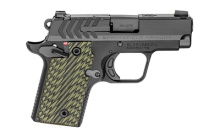 911, 1911 Micro Compact, 9MM, 3" Barrel, Alloy Frame, Black Nitride Finish, 2 Magazines, 1-6Rd & 1-7Rd, Hogue G10 Grips, Tritium Night Sights PG9119