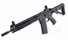 Crusader, Semi-Automatic Rifle, 223 Rem/556NATO, 16" Barrel, 14.5" with Pinned Brake, Black Finish, Magpul CTR Stock, with 12" M-LOK Rail and Dynacomp 2, Includes Engraved Bible Verse, KNS Pins, Ambi Selector, Ambi Rear Sling Attachment, MBUS Front and R