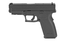 XD45, Striker Fired, Semi-automatic, Polymer Frame Pistol, Full Size, 45 ACP, 4" Barrel, Melonite Finish, Black, Fixed Sights, 10 Rounds, 5 Magazines, Includes Range Bag XD9611GU23P