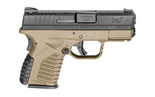 XDS, 45ACP, 3.3" Barrel, Polymer Frame, Flat Dark Earth Finish, Fiber Optic Front Sight, 6Rd, 1 Magazine XDS93345DEB