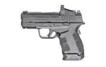 XD-S Mod.2, OSP, Striker Fired, Semi-automatic, Polymer Frame Pistol, Sub Compact, 45 ACP, 3.3" Barrel, Melonite Finish, Black, White Dot Front Sight, Serrated Rear Sight, Crimson Trace CTS-1500 Red Dot, 2 Magazines, (3) 5-Round, (2) 6-Round Extended, In