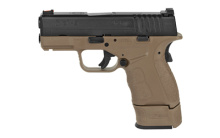 XDS, Mod.2 with Grip Zone, Striker Fired, Compact Frame, 9MM, 3.3" Barrel, Polymer Frame, Flat Dark Earth Finish, 9Rd, 2 Magazines, Fiber Optic Front Sight XDSG9339FDE