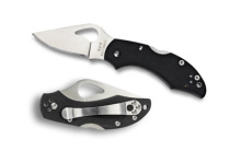 Robin2 Folding Knife, Plain Edge, 8Cr13MoV Steel Blade, Black Finish BY10P2