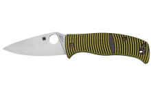 Caribbean, Folding Knife, Black/Yellow G-10, LC200N Leaf-Shape C217GP