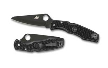 Pacific Salt, 3.8" Folding Knife, Plain Edge, H1 Steel Blade, Kraton Handle C91PBBK