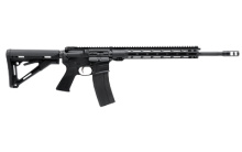 MSR 15, Recon, Semi-automatic, 22 Nosler, 18" Heavy Barrel, Black Finish, Magpul CTR Stock, Free-Float M-LOK handguard, Direct Impingement, Adjustable Gas Block, 25Rd PRI Magazine 22922