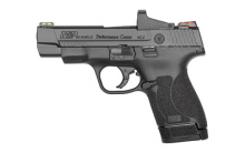 Shield M2.0 Performance Center Ported, Semi-automatic, Striker Fired, Compact, Performance Center Tuned Action, Optic Ready Slide, 4MOA Red Dot Sight Included, 40 S&W, 4" Barrel, Polymer Frame, Black Armornite Finish, 6 & 7Rd, 2 Magazines, Cleaning Kit I