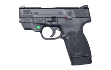 Shield M2.0, Semi-automatic Pistol, Striker Fired, Compact Frame, 45 ACP, 3.3" Barrel, Polymer Frame, Black Finish, 2 Magazines (1-6Rd & 1-7Rd), Crimson Trace Green Laser, No Manual Safety, Fixed Sights 12090
