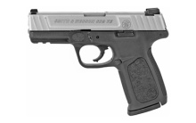 SD9VE, Semi-automatic, Striker Fired, 9MM, 4" Barrel, Polymer Frame, Duo Tone Finish, 16Rd, Crimson Trace Tac Light(CMR-209) Included, Weighs 22.5oz, White Dot Sights 13050