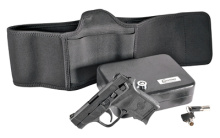 M&P Bodyguard Defense Kit, Semi-automatic, Double Action Only, Sub Compact, 380ACP, 2.75" Barrel, Polymer Frame, Black Finish, Fixed Sights, Thumb Safety, 6Rd, 2 Magazines, Caldwell Tac Ops Belly Band Holster, Lockdown Ultra Compact Vault, Vault Inner Di