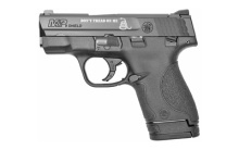 M&P SHIELD, Semi-automatic Pistol, Striker Fired, Compact, 9MM, 3.125" Barrel, Polymer Frame, Black Finish, 3-Dot Sight, Thumb Safety, 7Rd, 2 Magazines, "Don't Tread On Me" Laser Engraved on Slide 13292