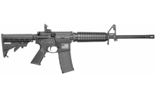 M&P 15, Sport II, AR-15, Semi-Automatic Rifle, AR-15, 556NATO, 16" Barrel, Black Finish, Flip-Up Rear Sight, 6 Position Collapsible Stock, 30 Rd, 1 Magazine, Betsy Ross Flag Laser Engraved on Magazine Well 13293