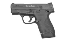 Shield, Semi-automatic, Striker Fired, Compact, 9MM, 3.1" Barrel, Polymer Frame, Black Finish, 8Rd & 7Rd Mag,"We The People" Laser Engraved on Slide, Thumb Safety, 3 Dot 13303