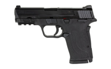 M&P9 SHIELD EZ M2.0 Range Kit, Internal Hammer Fired, Semi-automatic, Polymer Frame Pistol, Micro-Compact, 9MM, 3.675" Barrel, Armornite Finish, Black, 3-Dot Sights, Manual Thumb Safety, 8 Rounds, 2 Magazines, Range Kit includes Walker's Clear Sport Glas