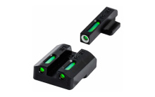 TFX Brite Site, Day/Night Sight Set For Canik Tp9, Front Sight Color Green W/ White Focus Lock Ring, Rear Sight Color Green, Glows In The Dark No Batteries Or Light Exposure Required TG13KS1A
