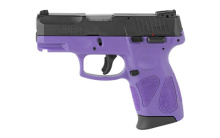 G2C2C, Double Action Only, Compact Pistol, 9MM ,3.2" Barrel, Polymer Frame, Dark Purple Frame, Blue Slide, Adjustable Sights, 12Rd, 2 Magazines 1-G2C931-12DP