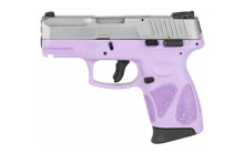 G2C2C, Double Action Only, Compact Pistol, 9MM , 3.2" Barrel, Polymer Frame, Light Purple Polymer FramStainless Slide, Adjustable Sights, 12Rd, 2 Magazines 1-G2C939-12LP