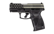 G3C, Striker Fired, Semi-automatic, Polymer Frame Pistol, Compact, 3.26" Barrel, Stars and Stripes Slide. Matte Finish, Black, Fixed Front Sight With Drift Adjustable Rear Sight, Manual Thumb Safety, 12 Rounds, 3 Magazines 1-G3C931-USBT