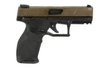 TX22, Semi-automatic, Striker Fired, Polymer Framed Pistol, 22 LR, 4" Barrel, Threaded 1/2x28 Adaptor, Matte Finish, Bronze, Adjustable Sights, Manual Safety, 16 Rounds, 2 Magazines 1-TX2214L