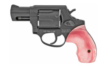 856CH, Revolver, 38 Special, 2" Barrel, Steel Frame, Black Finish, Pink Pearl Grips and Black Rubber Grips, Fixed Sights, Concealed Hammer, 6Rd 2-856021ULPPRL