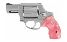 856CH, Revolver, 38 Special, 2" Barrel, Steel Frame, Stainless Finish, Pink Peral and Black Rubber Grips, Fixed Sights, Concealed Hammer, 6Rd 2-856029CHPPRL