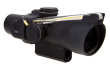 ACOG Rifle Scope, 2X20, Amber Triangle Reticle, High M16 Base, Dual Illuminated, 9.2 MOA, Matte Finish 400146