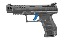 PPQ Q5 Match, Semi-automatic, Striker Fired, Full Size, 9MM, 5" Barrel, Polymer Frame, Black Tenifer Finish, 10Rd, 3 Magazines, Fiber Optic Front and Adjustable Rear Sight, Optics Ready, Includes Mounting Plates for Trijicon, Leupold, and Docter Optics 2