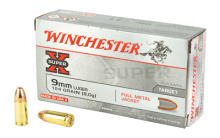 SUPER X, 9MM, 124Gr, Full Metal Jacket, 50, 500 W9MM124