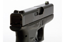 Standard Dot Tritium Front, White Stripe Rear, Express Sight Set, Fits Glock 42 and 43, Green w/White Outline, Front/Rear GL-0003S-4