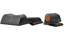 DXT2 Big Dot Tritium Front, White Stripe Express Rear, Fits S&W M&P 9 SHIELD EZ, Green with Orange Outline SW-0032S-5N