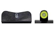 DXT2 Big Dot Tritium Front, White Stripe Express Rear, Fits S&W M&P 9 SHIELD EZ, Green with Yellow Outline SW-0032S-5Y