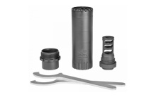 Turbo K Suppressor, 5.56MM, Rifle Suppressor, 4.9" When in Direct Thread Configuration, (5.5" When Using QD Adapter), Black Finish, Includes QD Muzzle Brake Mount 1/2X28 YHM-2140-5M2