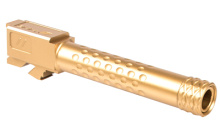 Dimpled Barrel, 9MM, Threaded, For Glock 17 (Does Not Fit Gen5), Gold Finish BBL-17-D.S-GLD