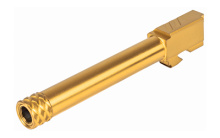 Pro Barrel, Threaded, 9MM, For Glock 17 (Gen1-4), Gold Finish BBL-17-PRO-TH-GLD