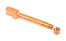 Dimpled Barrel, 9MM, Threaded, For Glock 19, Bronze Finish BBL-19-DS-BRZ