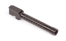 Dimpled Barrel, 9MM, Threaded, For Glock 19, Black Finish BBL-19-DS-DLC