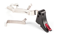 Fulcrum Trigger Bar Kit, Adjustable 2-6 lbs, Small, Black w/ Red Safety, Includes Zev PRO Connector FUL-ADJ-BAR-SM-B-R