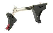 Fulcrum Drop in Trigger Kit, Adjustable 2-6 lbs Fits Glock 10MM Gen 1-3, Black w/ Red Safety ZT-FUL-ADJ-DRP-10-B-R