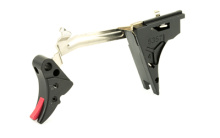 Fulcrum Drop in Trigger, Ultimate Kit, Adjustable 2-6 lbs, Fits Glock 45 ACP Gen 1-3 SF Models, Black w/ Red Safety FUL-ADJ-ULT-45SF-B-R