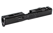 EXO Absolute Co-witness RMR Cut w/Cover, Stripped Slide, For Gen 3 Glock 19, Black Finish SLD-Z19-3G-EXO-RMR-DLC